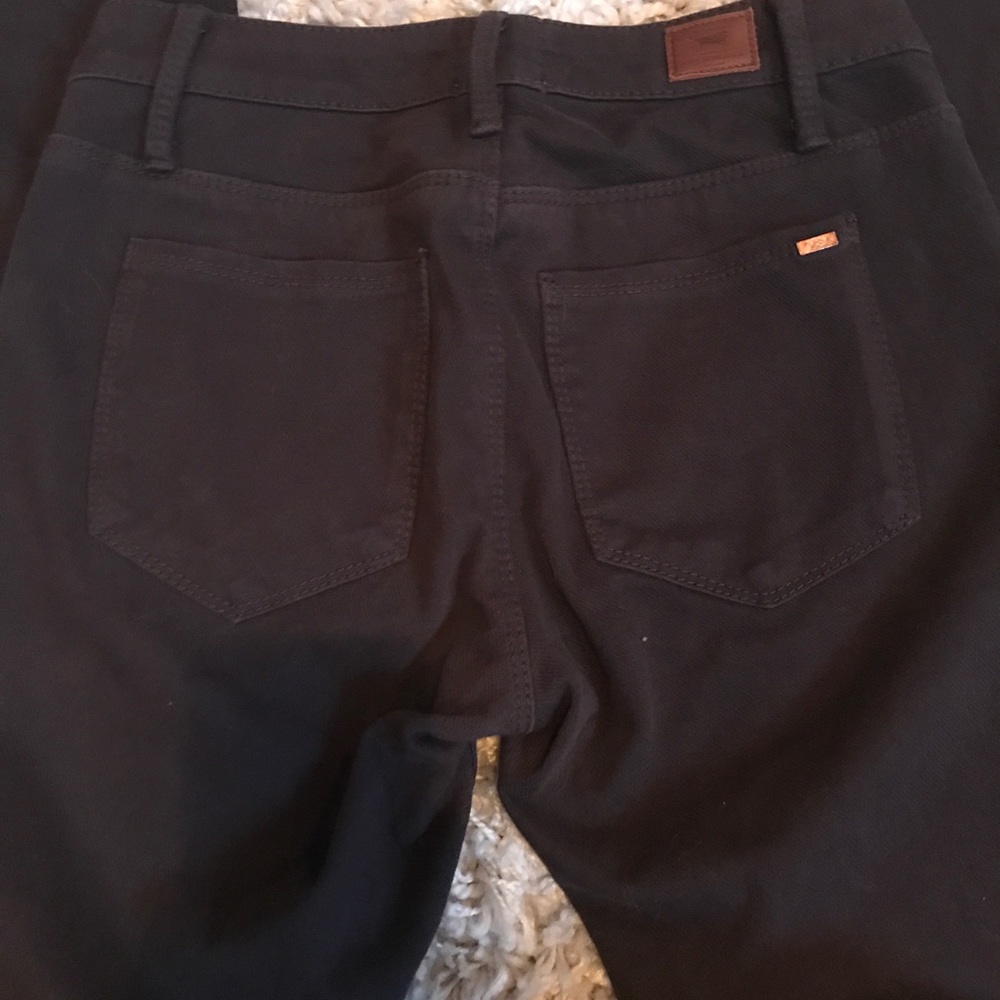 Obey black skinny jeans with leather accents